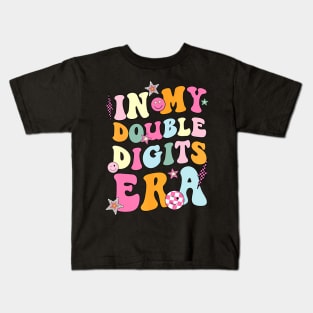 In My Double Digits Era Retro 10 Year Old 10th Birthday Girl Kids T-Shirt